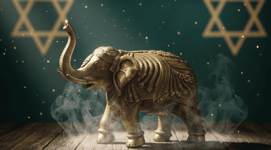Sacred Elephant Idol for Wealth, Strength & Positive Energy